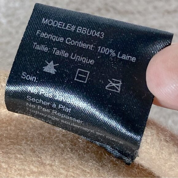 D&y Tan Beige Wool Cloche Hat With Flower Decoration - Picture 10 of 11